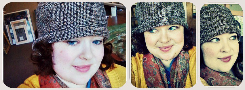 Anna Chocola's Millinery Customer Wearing A Hat