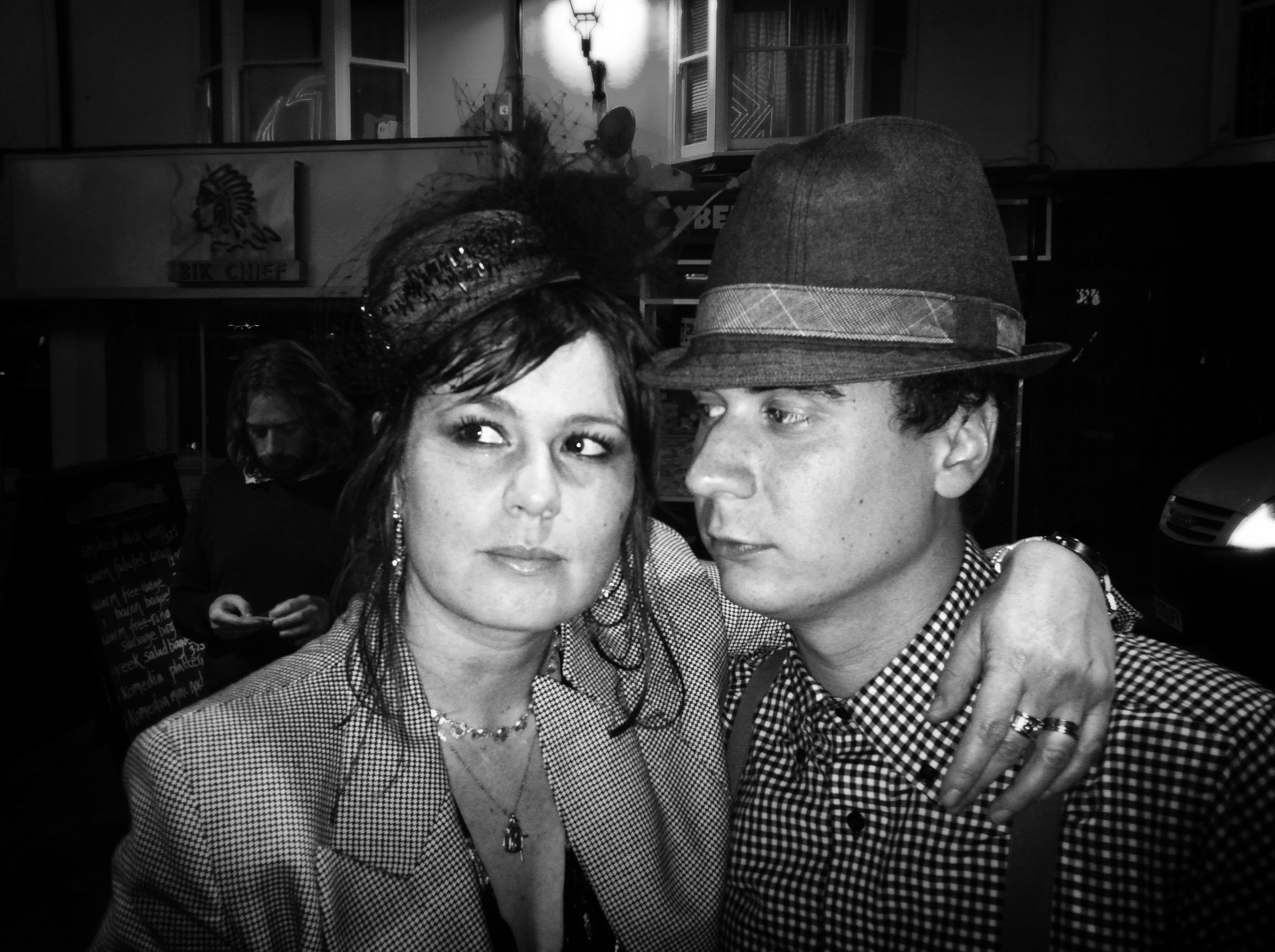 Anna Chocola's Millinery Customer Wearing A Hat