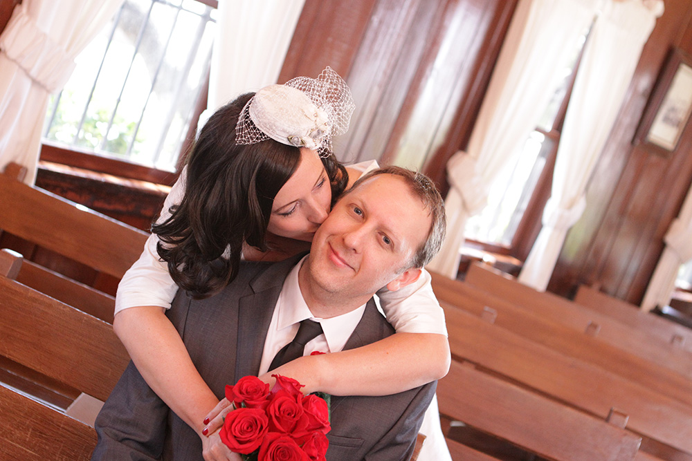 Anna Chocola's Millinery Customer Wearing A Hat