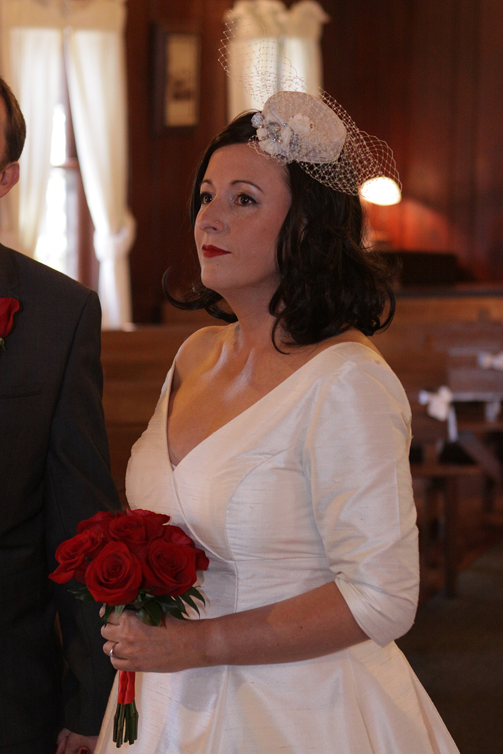 Anna Chocola's Millinery Customer Wearing A Hat