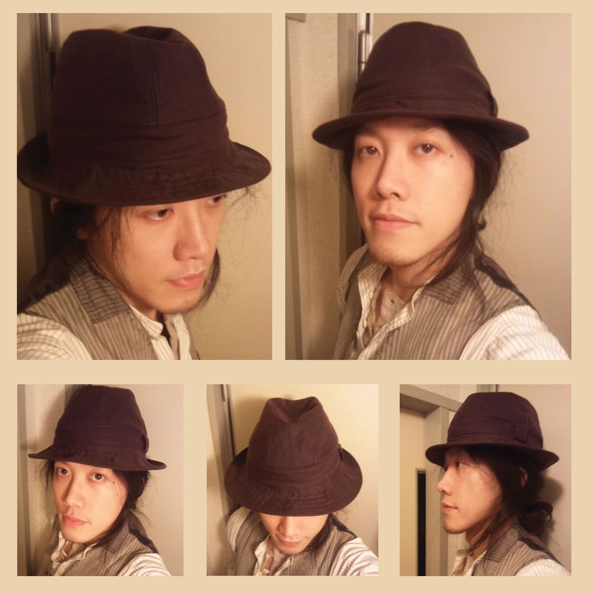 Anna Chocola's Millinery Customer Wearing A Hat