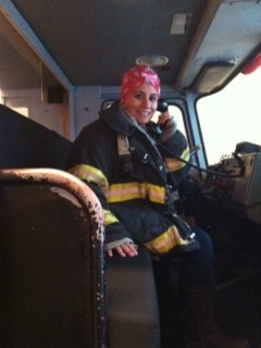 Anna Chocola's Millinery Customer Wearing A Hat