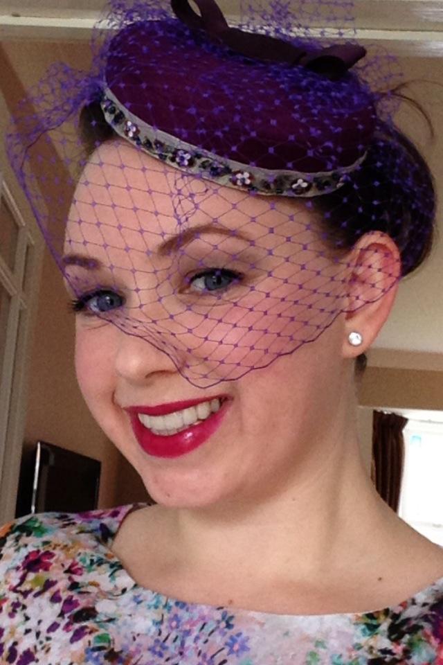 Anna Chocola's Millinery Customer Wearing A Hat