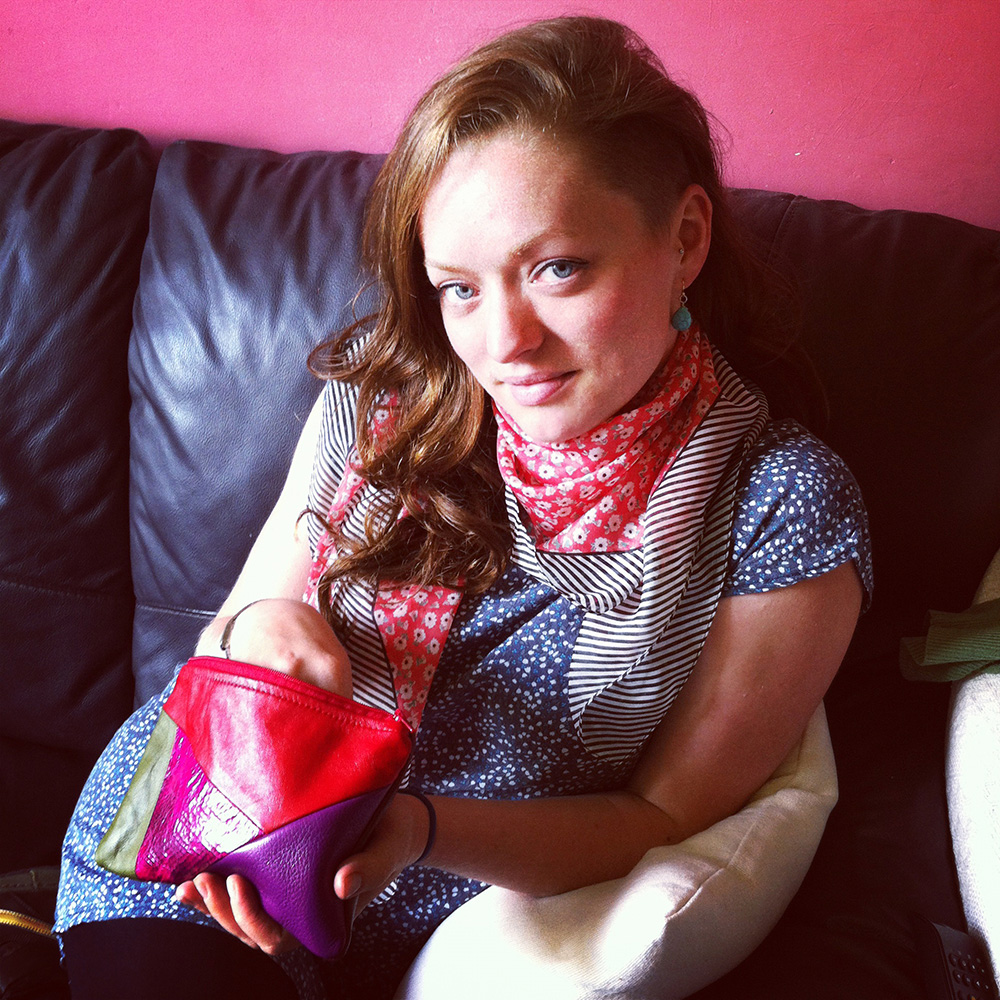 Anna Chocola's Millinery Customer Wearing A Hat