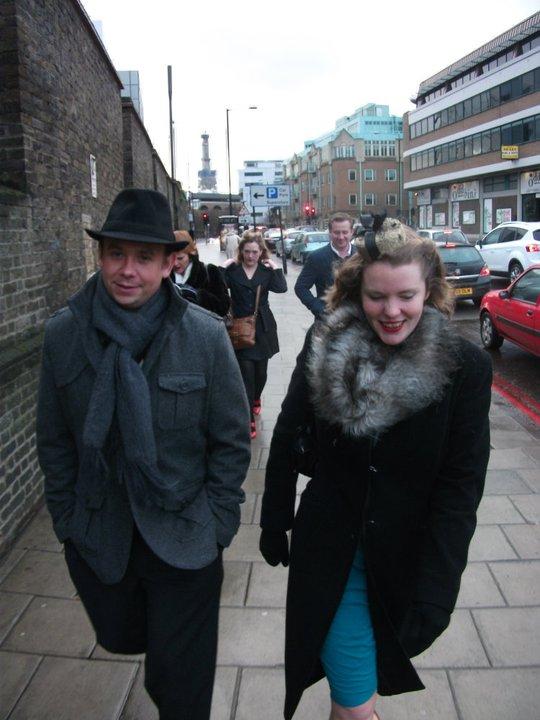 Anna Chocola's Millinery Customer Wearing A Hat