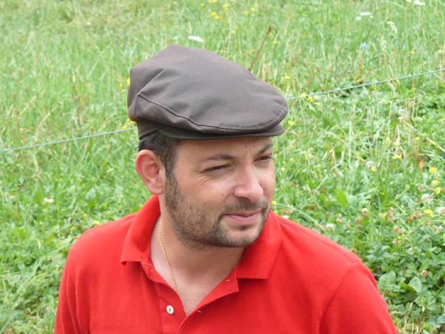 Anna Chocola's Millinery Customer Wearing A Hat