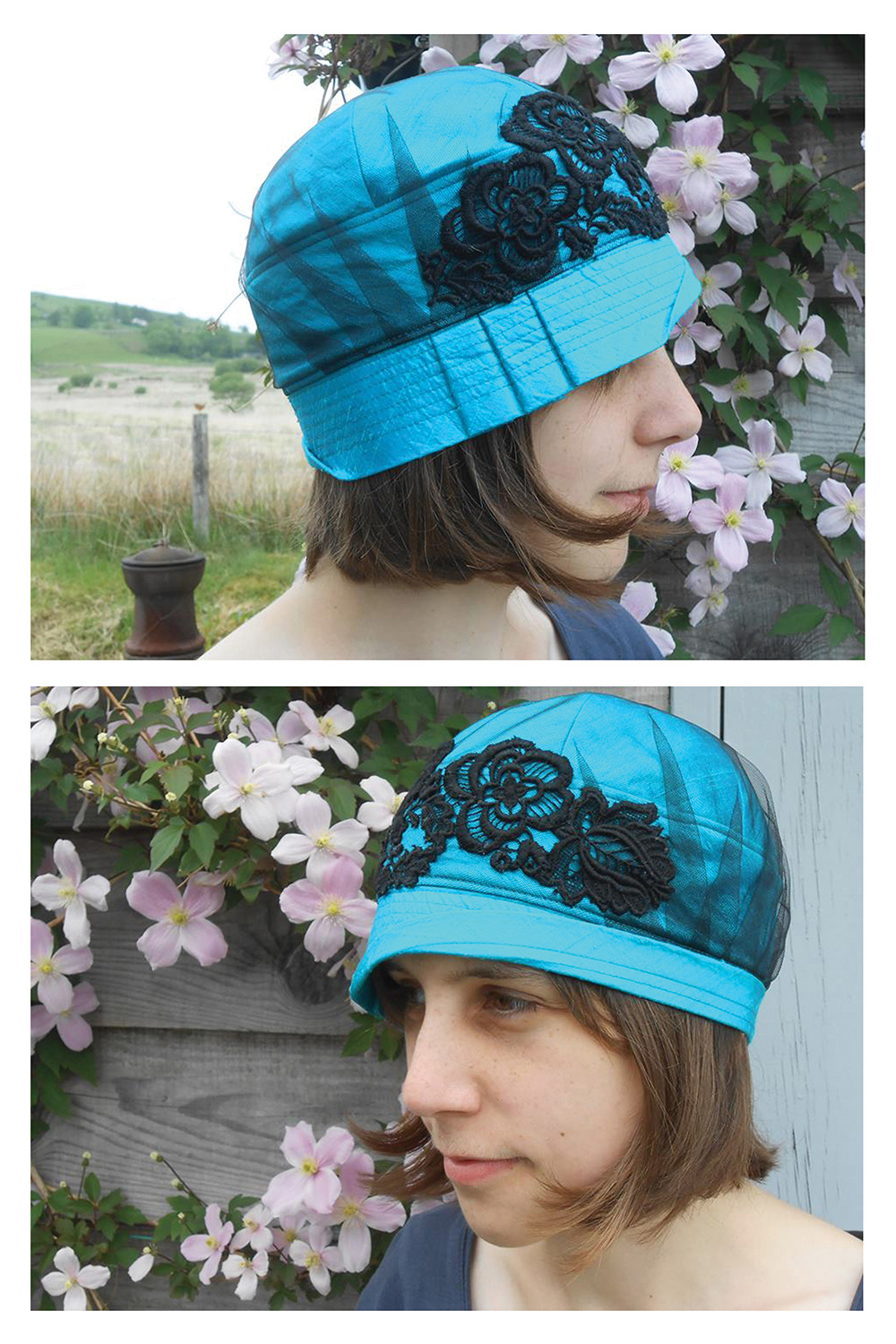 Anna Chocola's Millinery Customer Wearing A Hat