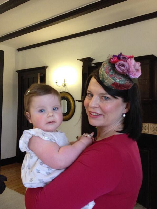 Anna Chocola's Millinery Customer Wearing A Hat