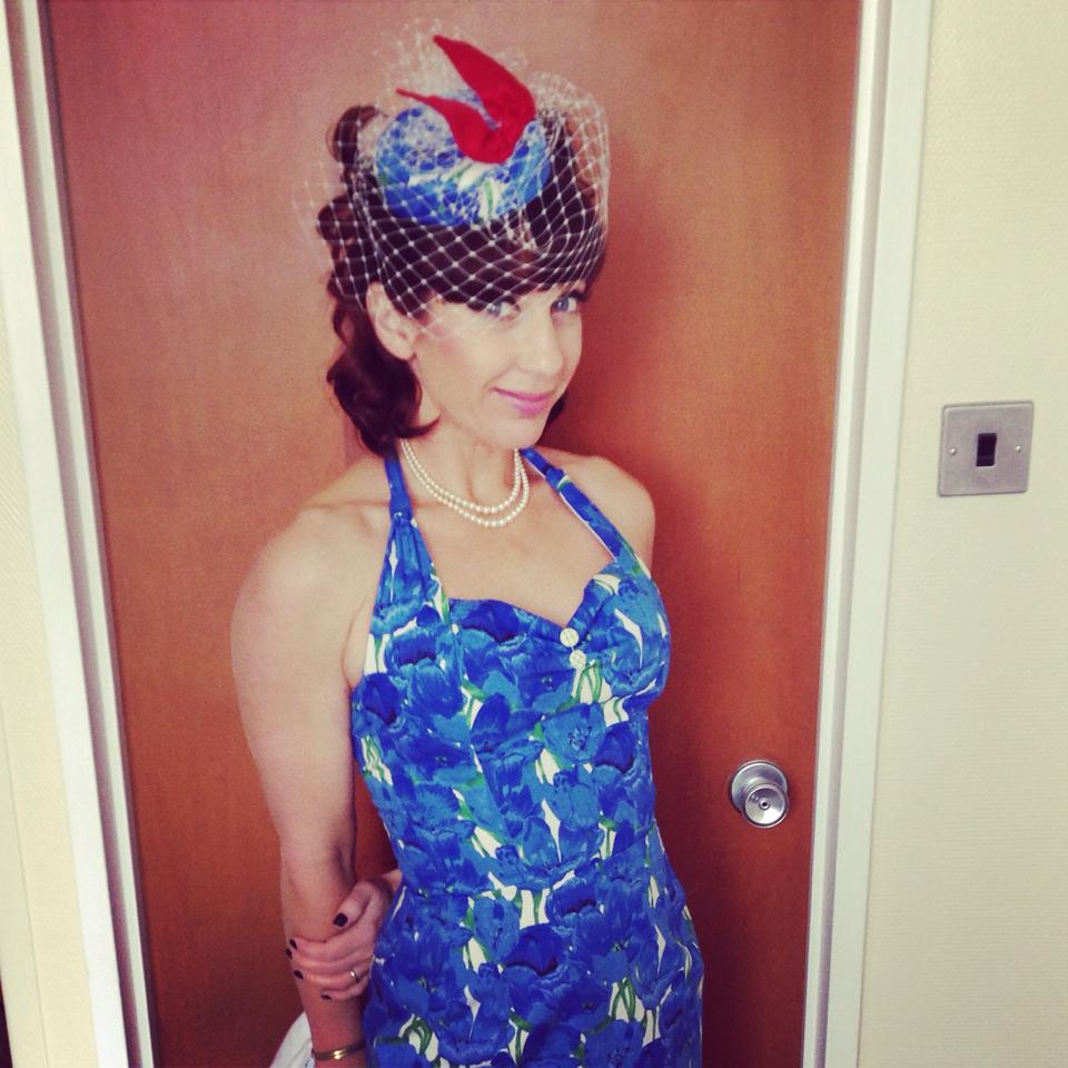 Anna Chocola's Millinery Customer Wearing A Hat