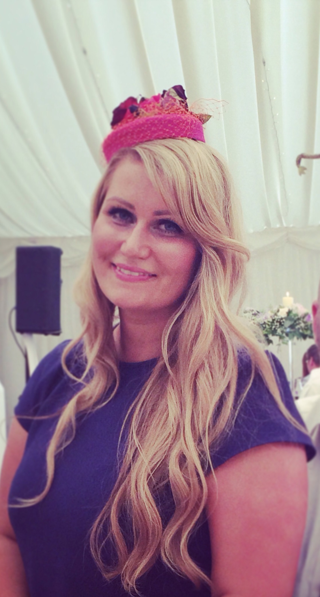 Anna Chocola's Millinery Customer Wearing A Hat