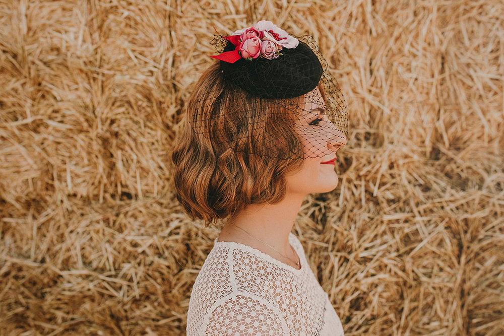 Anna Chocola's Millinery Customer Wearing A Hat