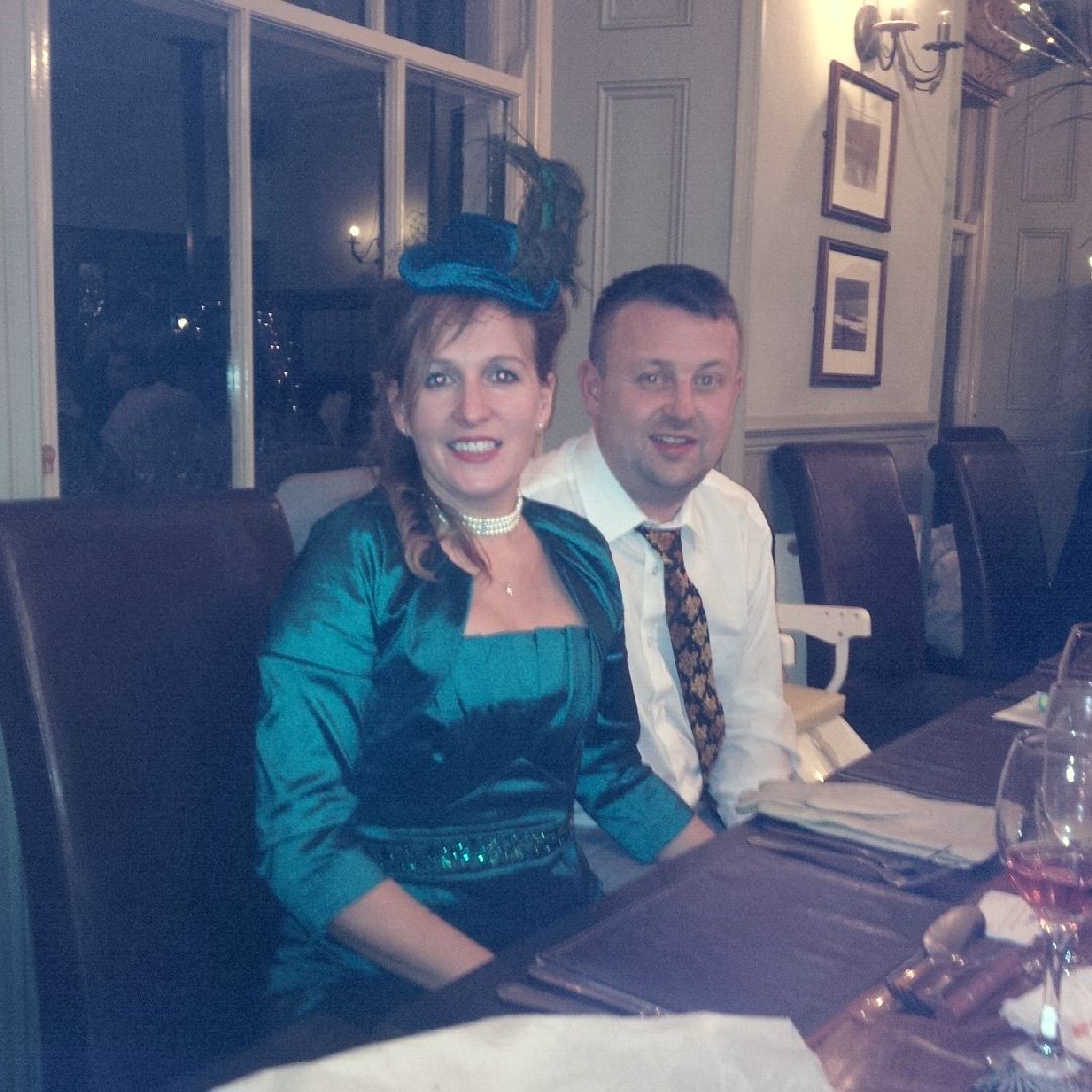 Anna Chocola's Millinery Customer Wearing A Hat