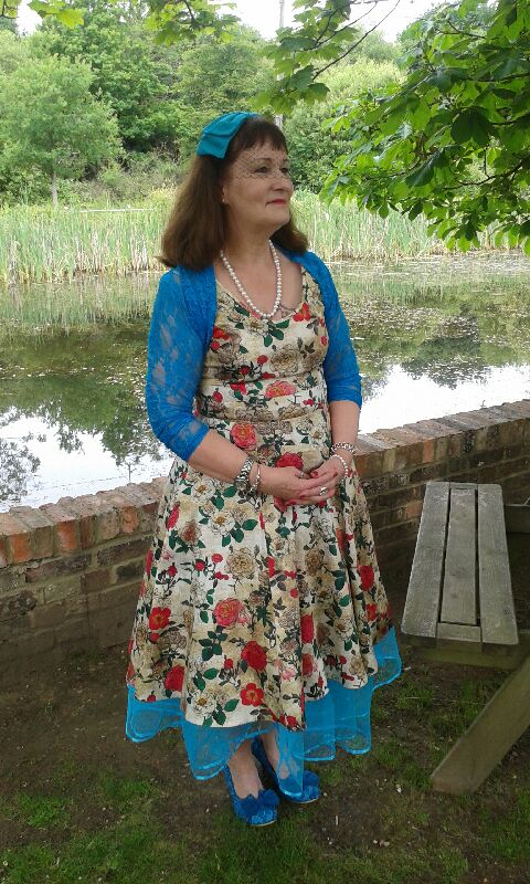 Anna Chocola's Millinery Customer Wearing A Hat