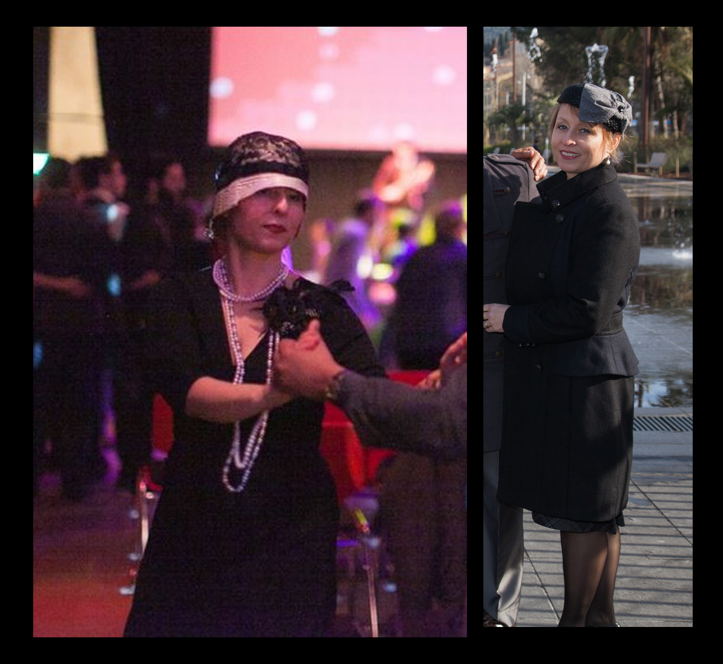 Anna Chocola's Millinery Customer Wearing A Hat