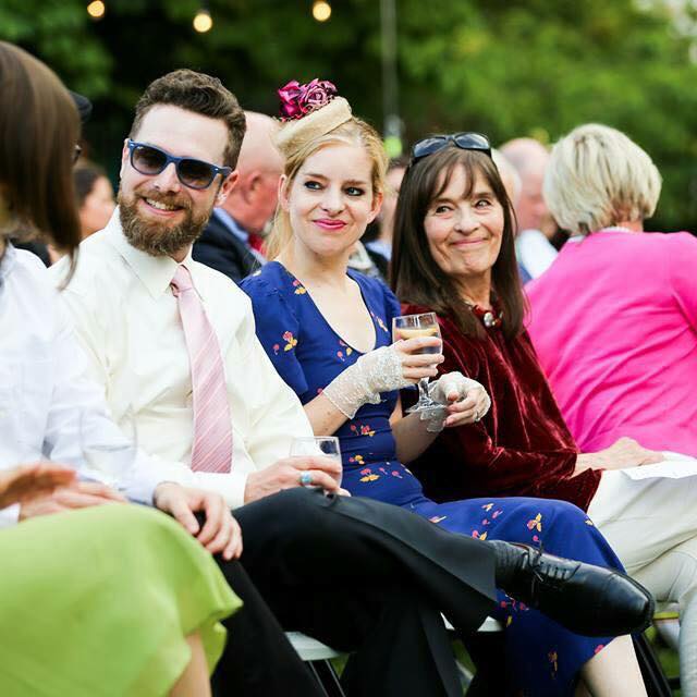Anna Chocola's Millinery Customer Wearing A Hat