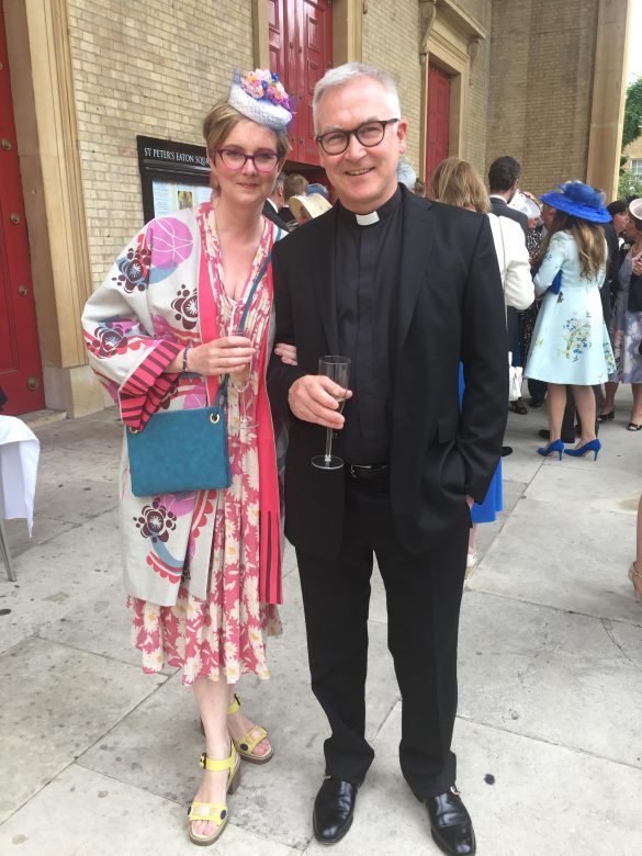 Anna Chocola's Millinery Customer Wearing A Hat