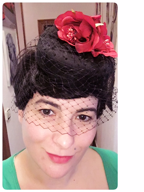 Anna Chocola's Millinery Customer Wearing A Hat