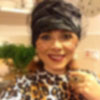 Natalie wearing her Glam Satin Turban - Anna Chocola® 2014